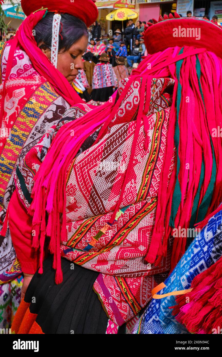Pérou, province de Cuzco, ville de Lares, carnaval Banque D'Images