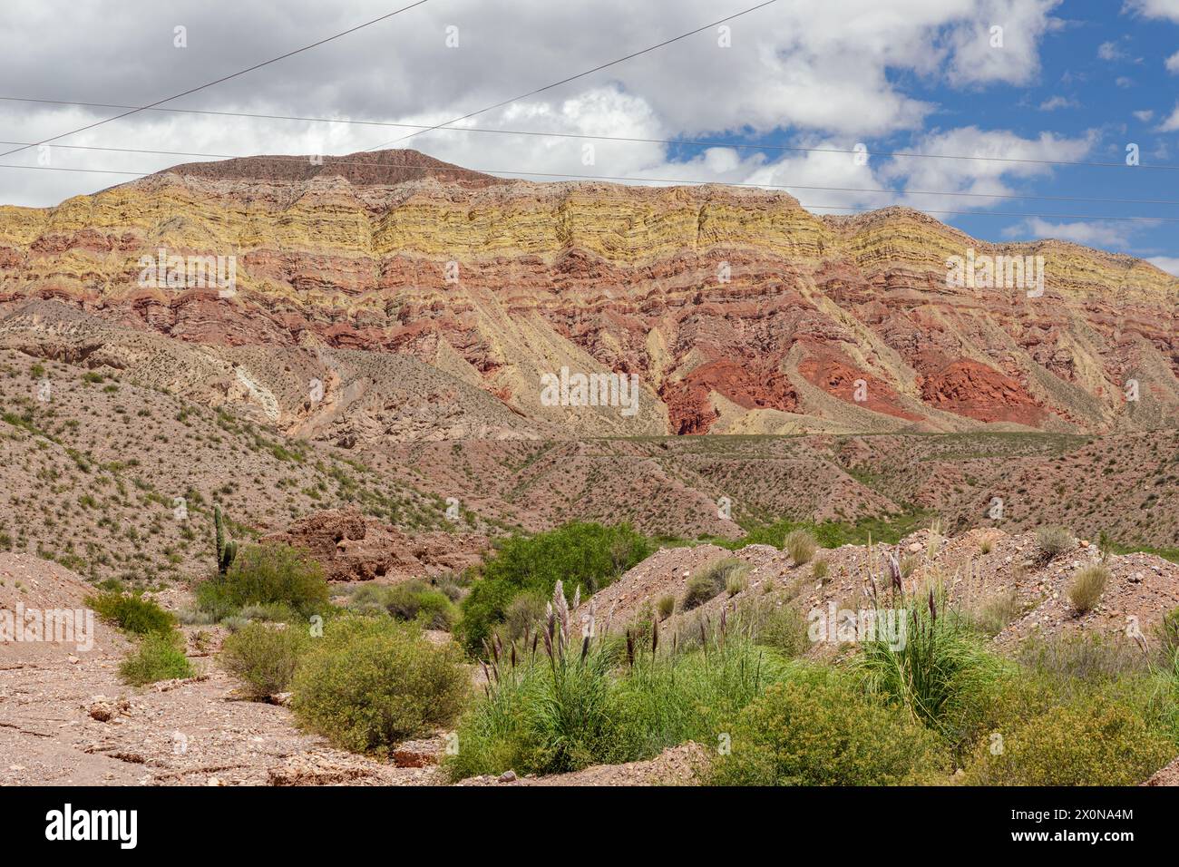 Vue panoramique à Yacoraite, province de Jujuy, Argentine. Banque D'Images