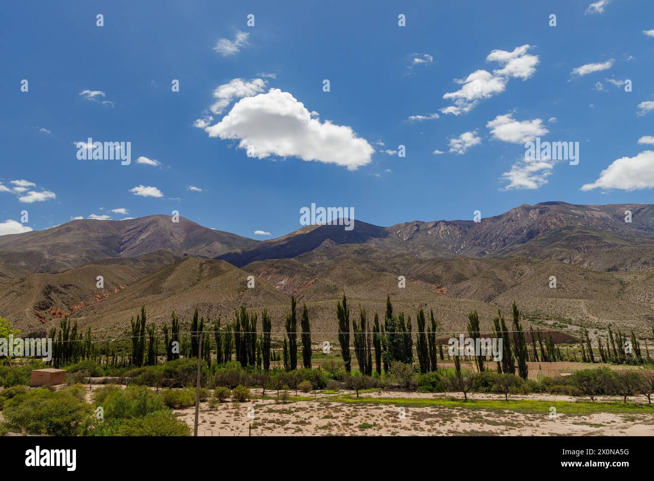 Vue panoramique sur les collines à Uquia, province de Jujuy, Argentine. Banque D'Images