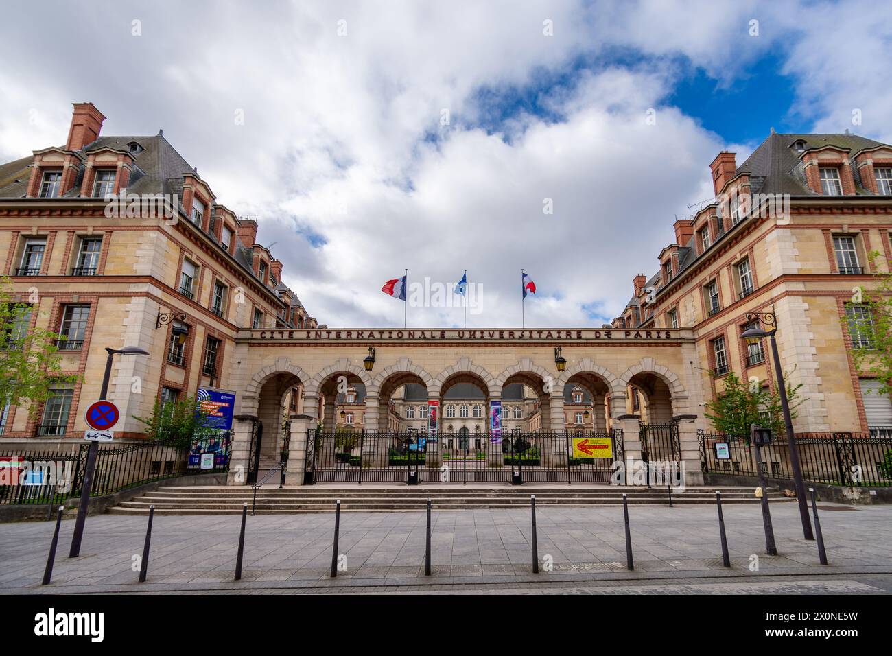 Entrée principale de la Cité internationale universitaire de Paris (CIUP), Paris, France Banque D'Images