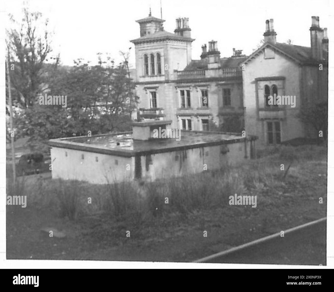 Une mission spéciale de l'armée britannique à TN. 5 concerne les opérations à un central téléphonique et à Belmore Railway, illustrées dans un négatif photographique. Banque D'Images