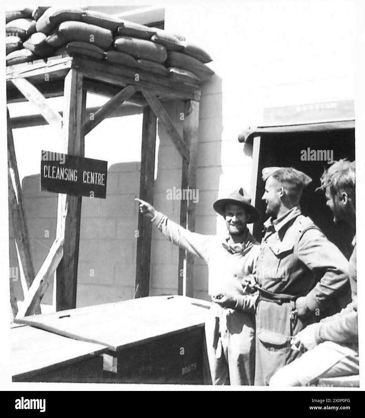 L'armée britannique a opéré en Afrique du Nord et au moyen-Orient de 1940 à 1947, y compris dans les centres de nettoyage. Banque D'Images