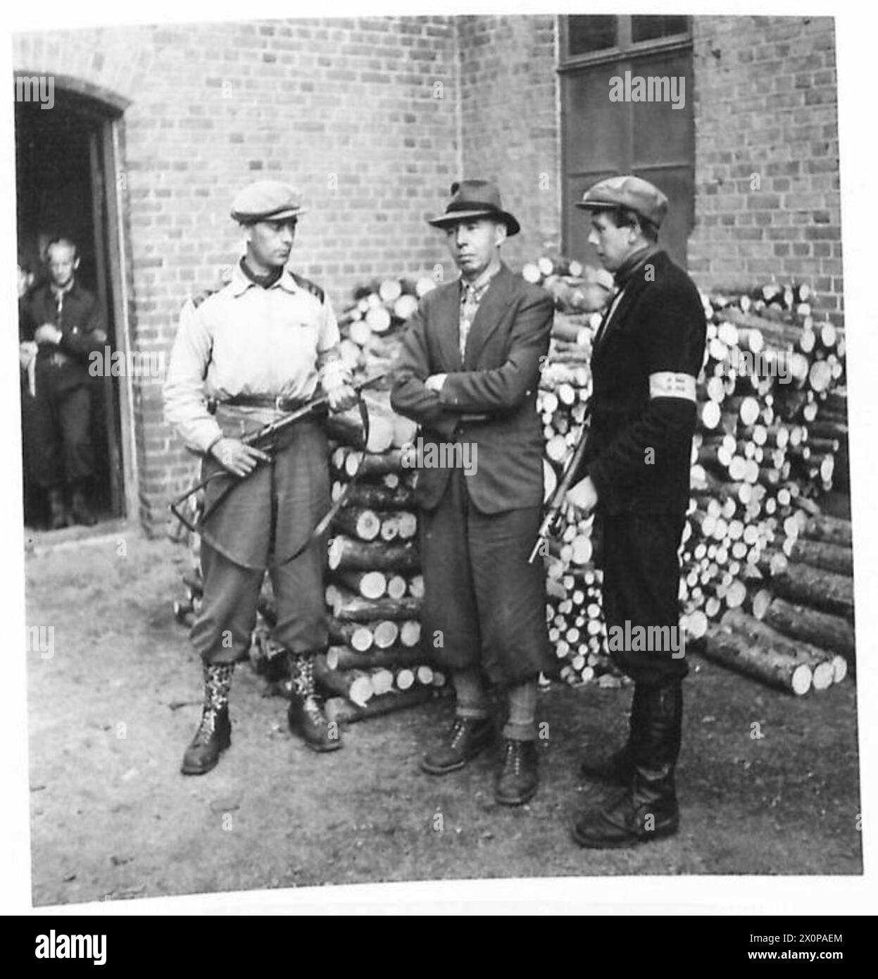 Le lieutenant Cow Quist, un Quisling norvégien, est en captivité à l'ancien quartier général de la Gestapo à Hamar, en Norvège. Banque D'Images