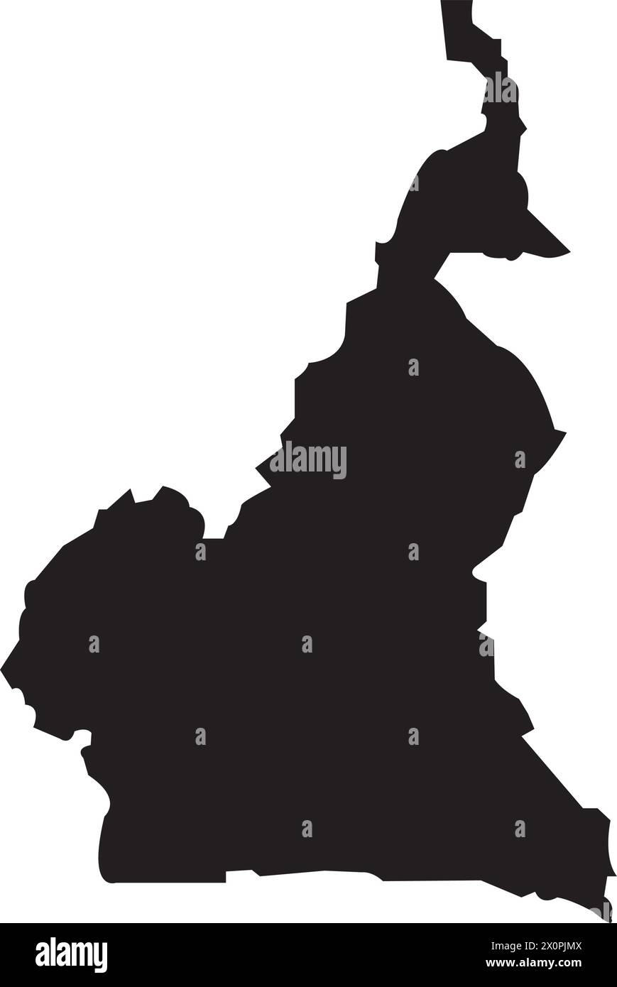 Conception de symbole d'illustration vectorielle de carte Cameroun Illustration de Vecteur