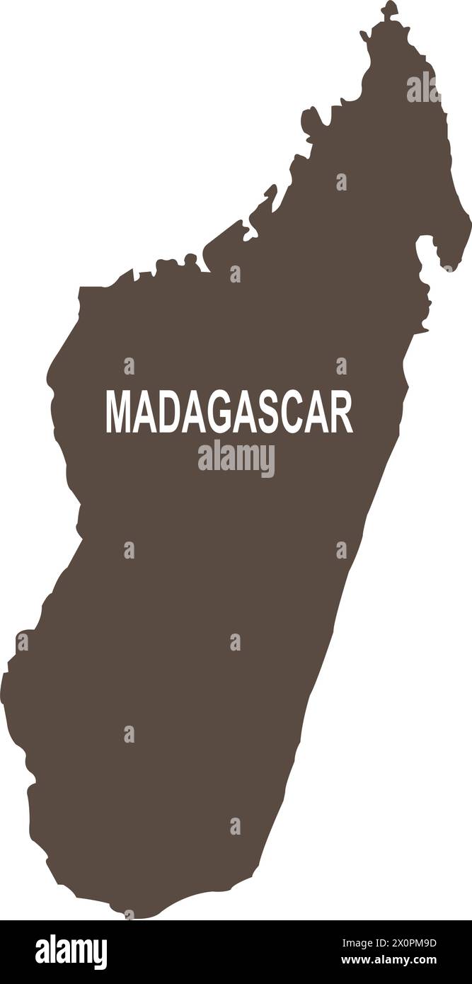 Madagascar icône de carte illustration vectorielle conception simple Illustration de Vecteur