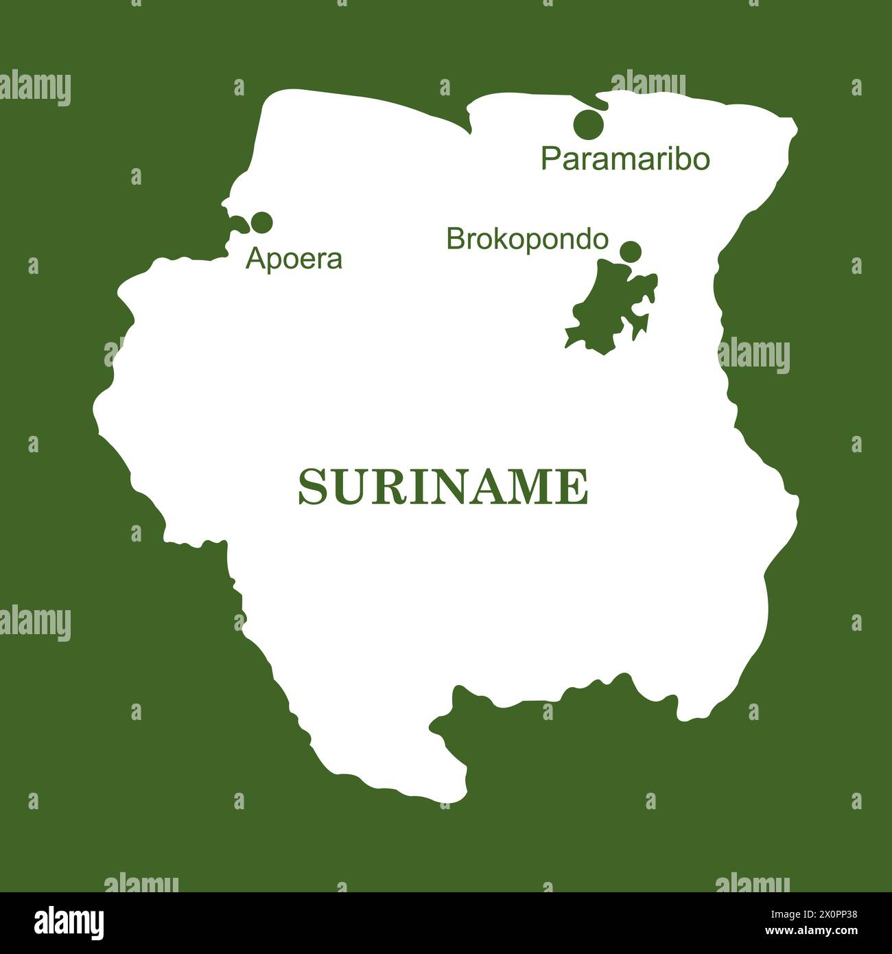 Suriname nom map illustration vectorielle conception simple Illustration de Vecteur