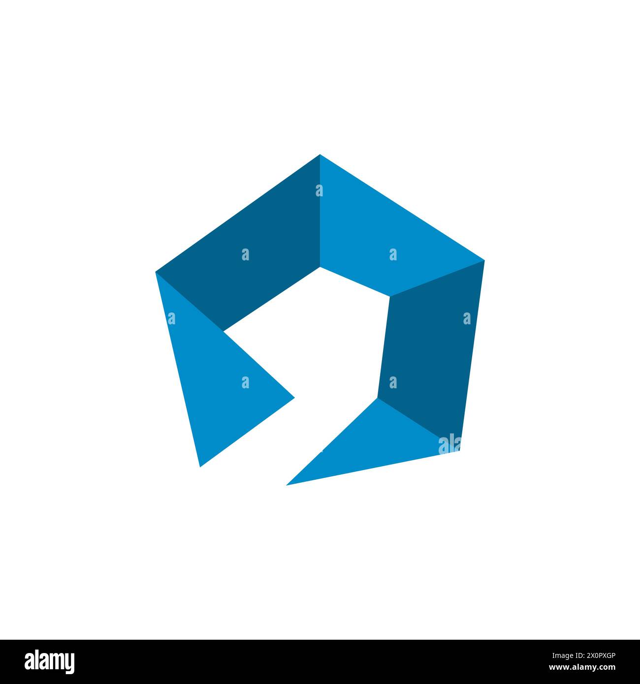 Image vectorielle de conception de logo hexagone abstraite. Cube abstrait Hexagon logo Design illustration vectorielle. Logo vectoriel hexagonal abstrait coloré moderne ou elem Illustration de Vecteur