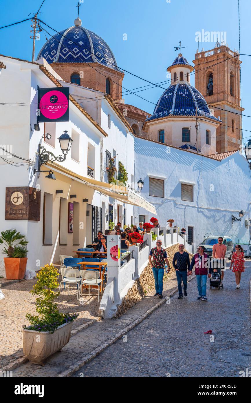 Carrer Sant Miguel, Altea, Comunidad Valenciana, Alicante district, Costa Blanca, Espagne Banque D'Images