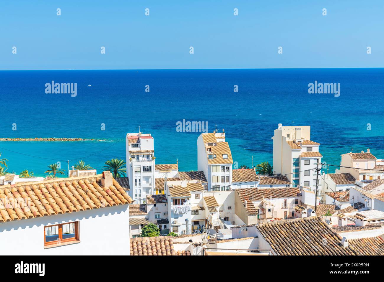 Vieille ville Altea, Comunidad Valenciana, Alicante district, Costa Blanca, Espagne Banque D'Images