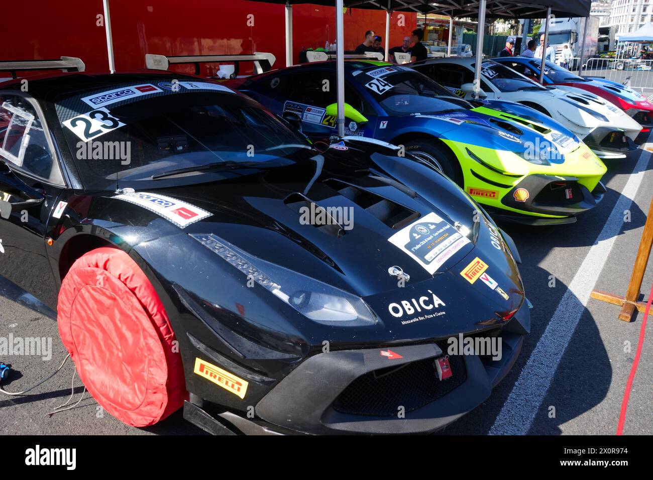 Grand Prix de Naples, Italie - salon de course, 14 avril 2024 - ferrari 488 Challenge Evo Banque D'Images