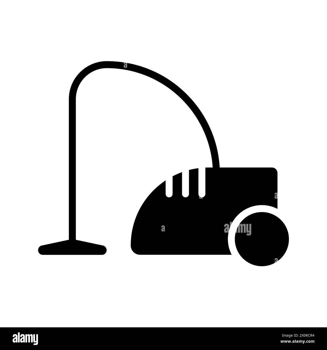 Icône vectorielle de glyphe d'aspirateur isolée Illustration de Vecteur