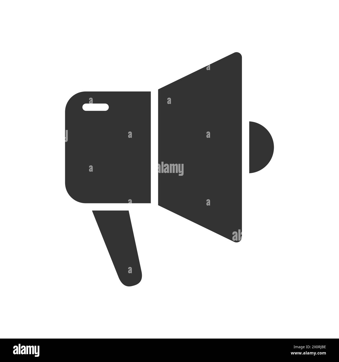 Icône vectorielle de glyphe de haut-parleur isolée Illustration de Vecteur