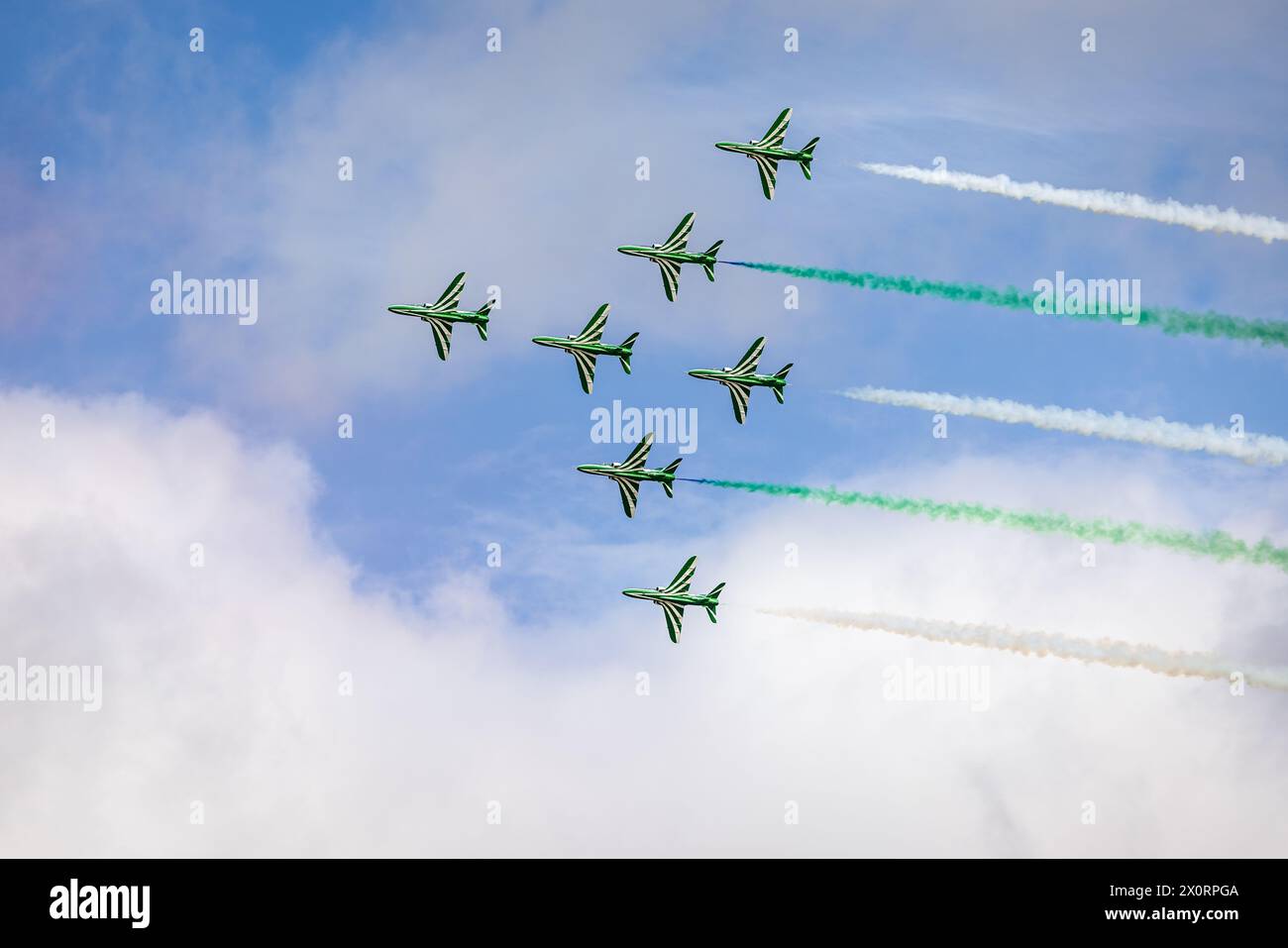 Royal Saudi Air Force - Saudi Falcons, aéroporté au Royal International Air Tattoo de 2023. Banque D'Images
