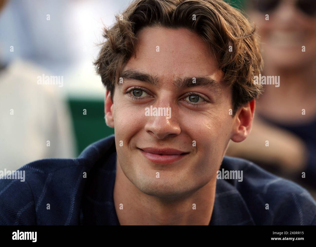 Roquebrune Cap Martin, France. 13 avril 2024. © PHOTOPQR/NICE MATIN/Jean François Ottonello ; Roquebrune-Cap-Martin ; 13/04/2024 ; demi-finale Rolex Monte-Carlo Masters - People - George Russel crédit : MAXPPP/Alamy Live News Banque D'Images