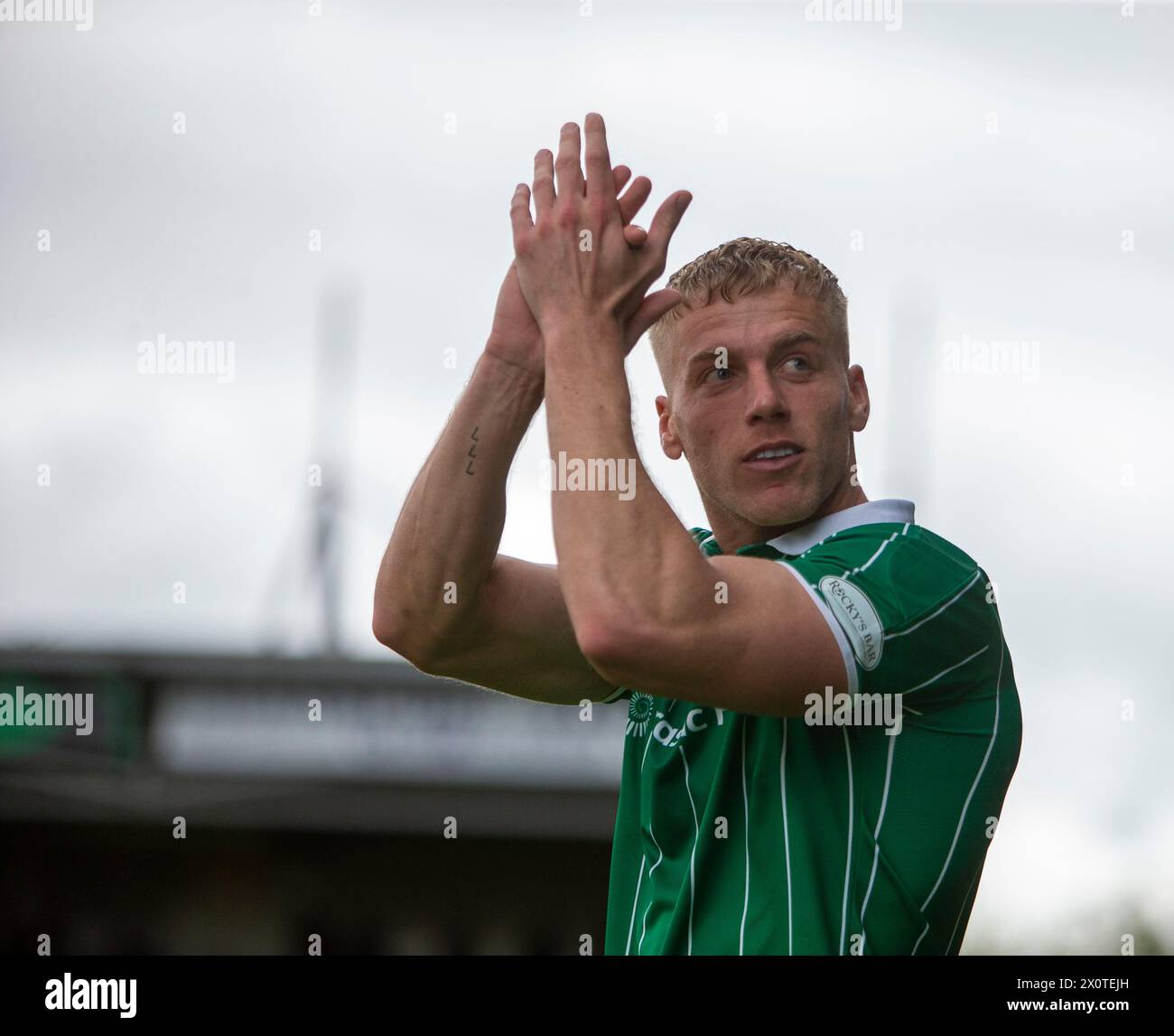 Yeovil Town fête sa victoire dans la Ligue nationale Sud au stade Huish Park, Yeovil photo de Martin Edwards/ 07880 707878 Banque D'Images