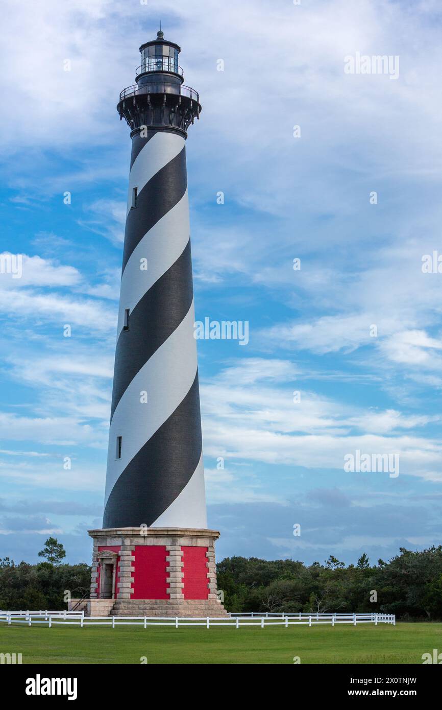 Outer Banks, Caroline du Nord. Phare du cap Hatteras. Banque D'Images
