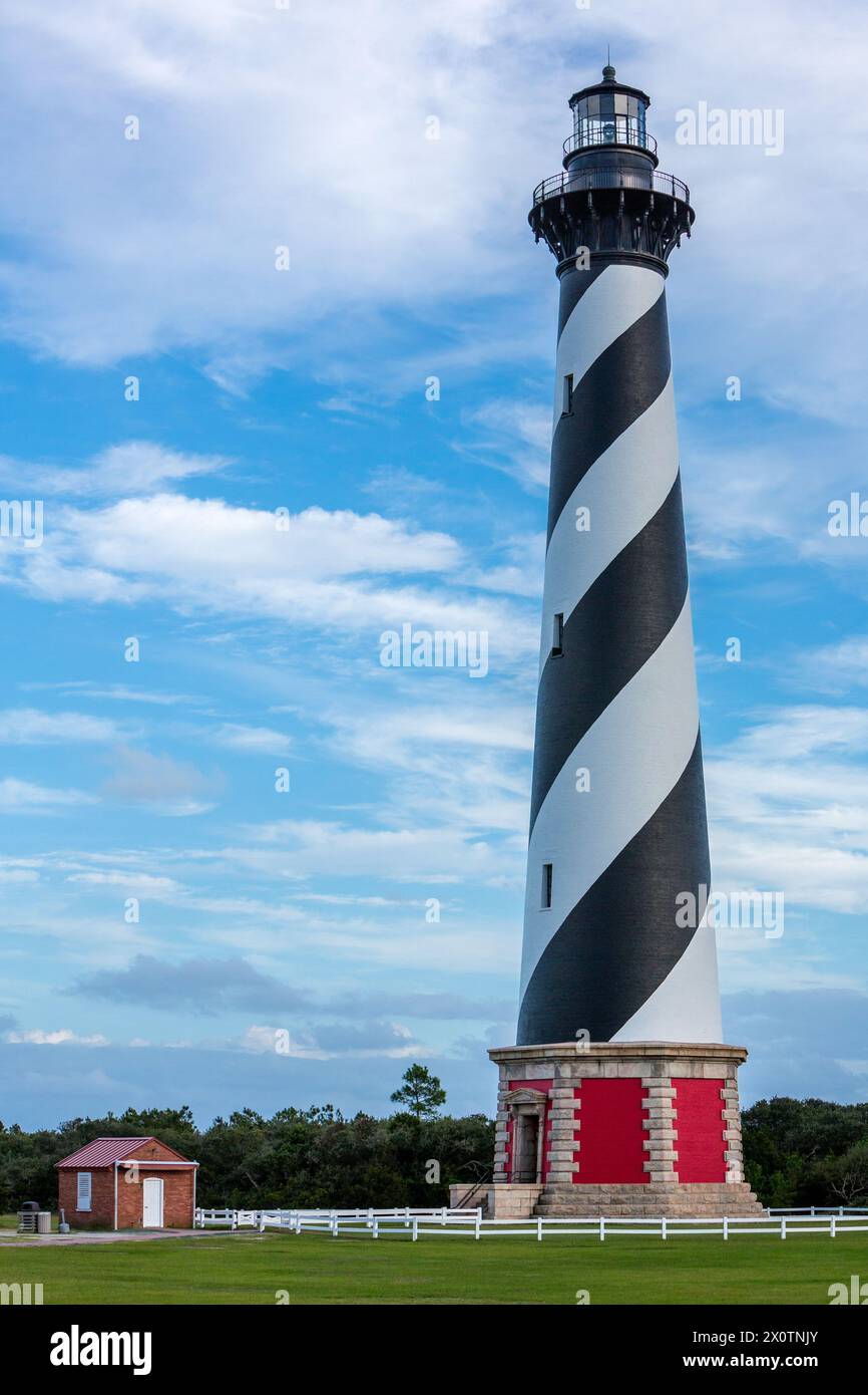 Outer Banks, Caroline du Nord. Phare du cap Hatteras. Banque D'Images