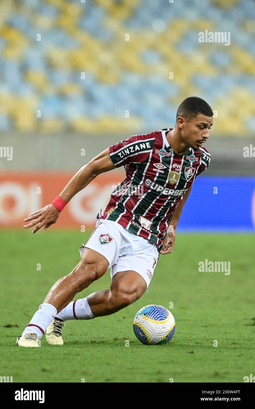 Rio, Brésil - 13 avril 2024, Andre joueur dans le match entre Fluminense x Red Bull Bragantino par le championnat brésilien du 1er tour, à Maracana Stadi Banque D'Images