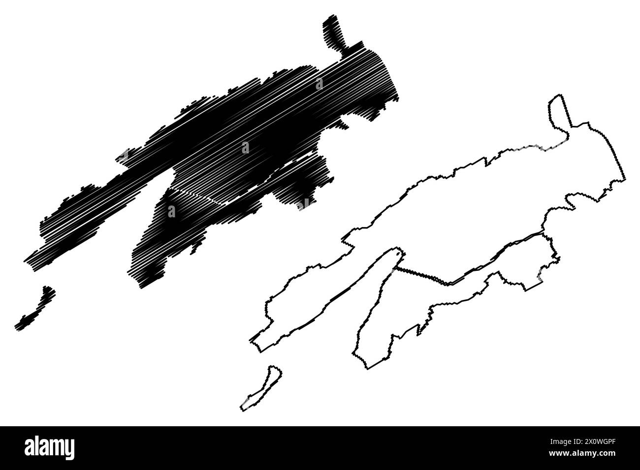 Bienne District (Suisse, Confédération suisse, canton de Berne ou Berne) illustration vectorielle de carte, croquis Verwaltungskreis Bienne Illustration de Vecteur
