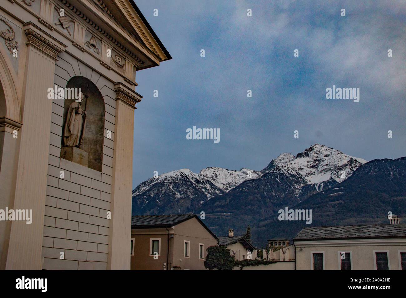 Cathédrale d'Aoste du XIe siècle, Vallée d'Aoste, Piémont, Italie Banque D'Images