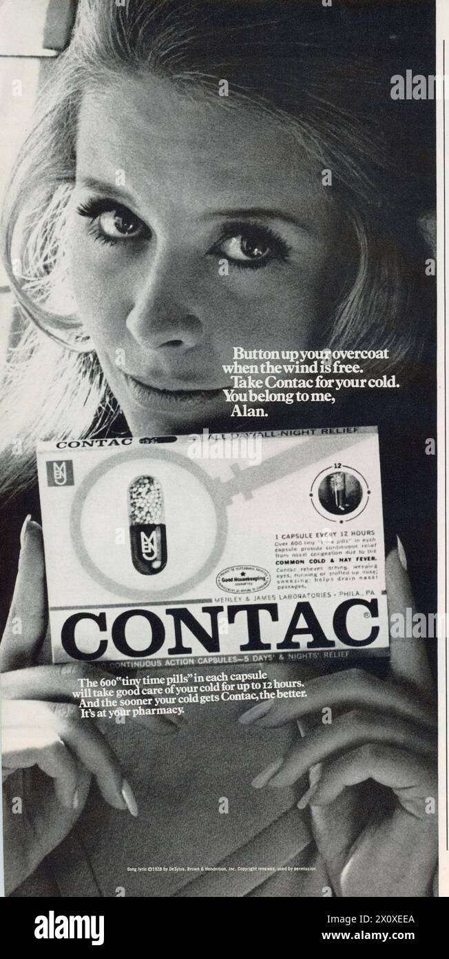 Publicité du magazine vintage « Playboy », numéro de mars 1969, États-Unis Banque D'Images