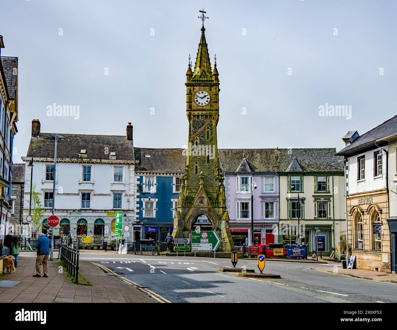 Horloge de la ville de Machynlleth Banque D'Images