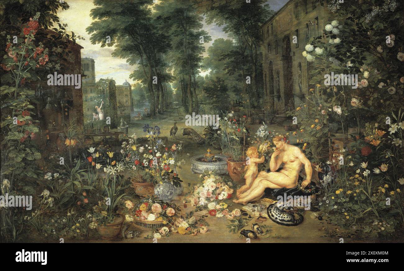 Les cinq sens est un ensemble de peintures allégoriques créées à Anvers en 1617-1618 par Jan Brueghel l'ancien et Peter Paul Rubens, odeur, 1617-1818 Banque D'Images