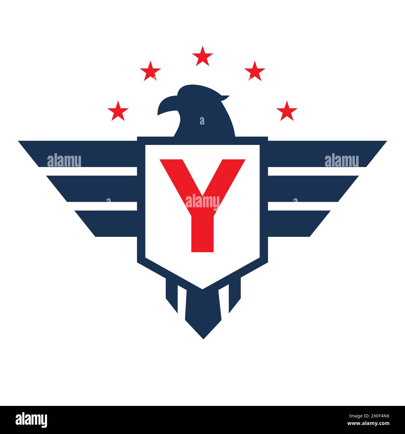 Logo initial de l'aile sur la lettre y pour le symbole de transport Illustration de Vecteur