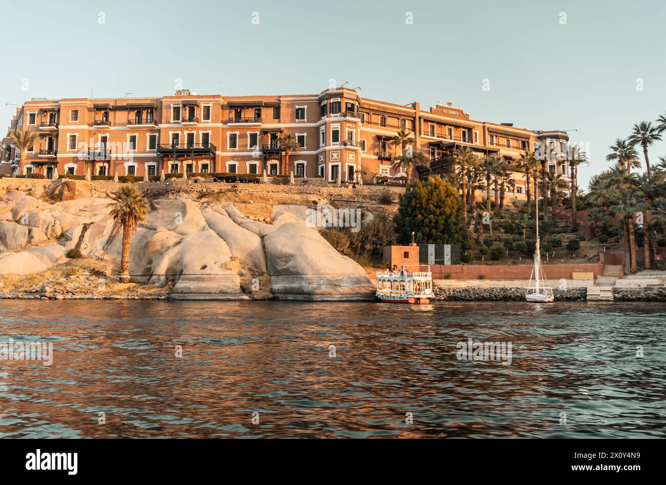 Governorate Assouan Égypte janvier 2024 : Old Cataract Hotel à Assouan Banque D'Images