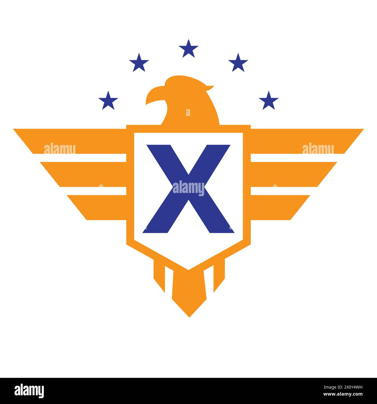 Logo initial de l'aile sur la lettre X pour le symbole de transport Illustration de Vecteur