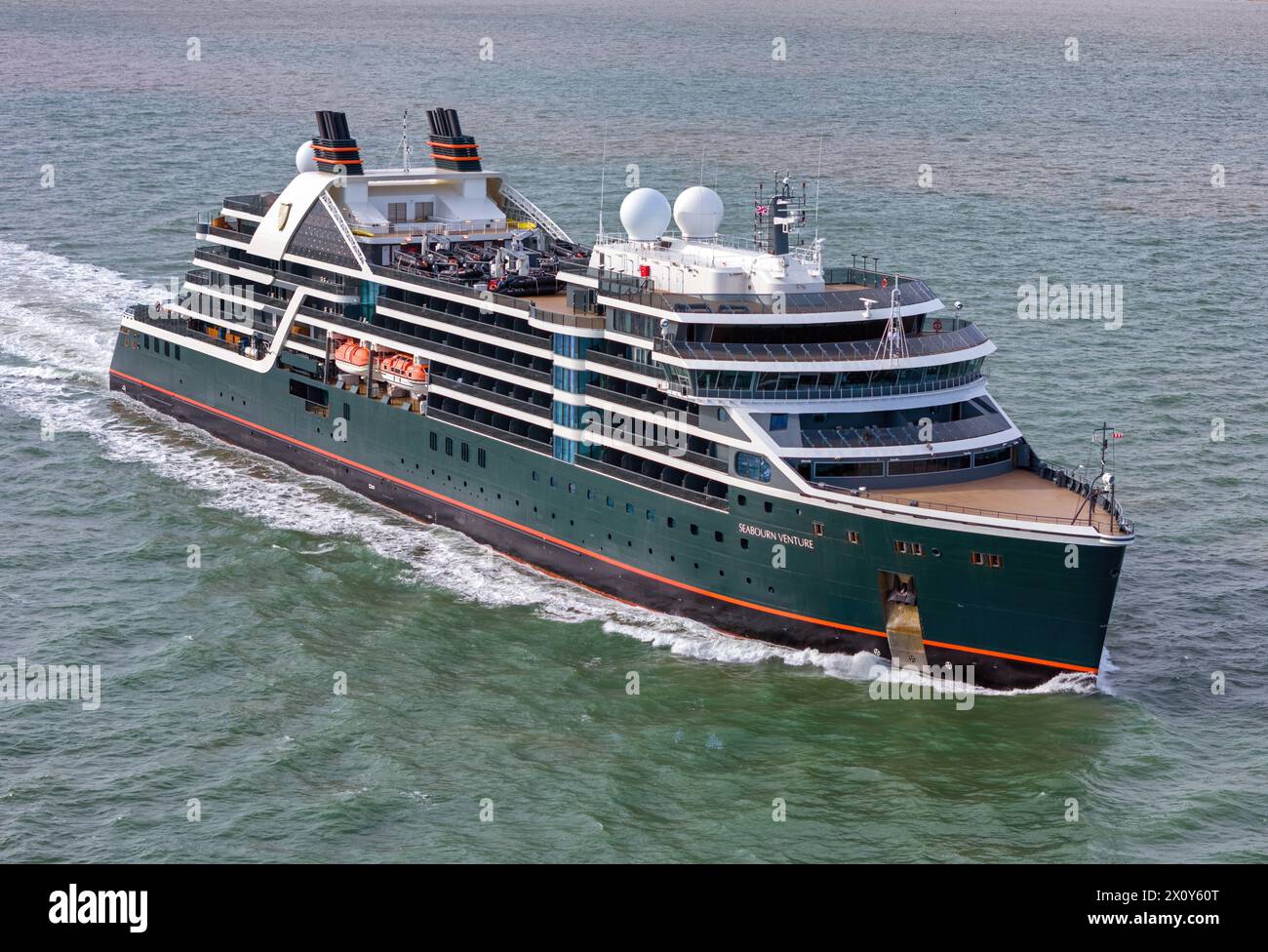 Seabourn Venture est l'un des deux navires de croisière d'expédition ultra-luxueux exploités par Seabourn Cruise Line. Banque D'Images