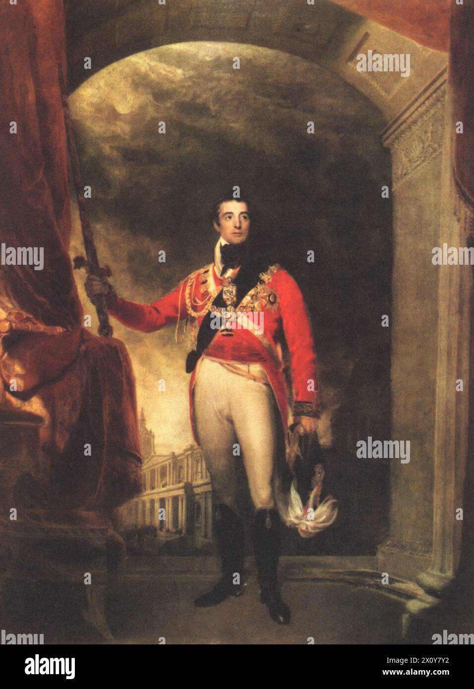 Arthur Wellesley, 1er duc de Wellington (1769-1852), 1814-15. Par Sir Thomas Lawrence (1769-1830). Le duc de Wellington était un soldat anglo-irlandais et un homme d'État conservateur. L'une des principales figures militaires et politiques de la Grande-Bretagne du XIXe siècle, il a servi deux fois comme premier ministre du Royaume-Uni. Banque D'Images