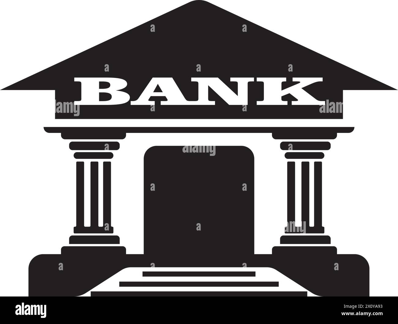 modèle de conception de vecteur de logo d'icône de banque Illustration de Vecteur