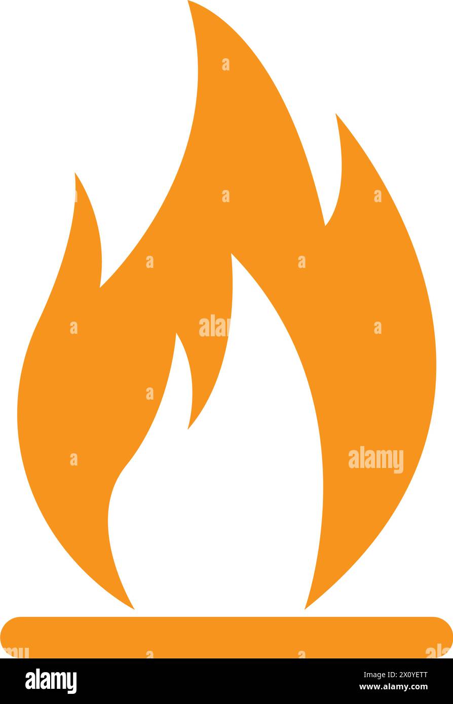 modèle de conception de vecteur de logo d'icône de feu Illustration de Vecteur