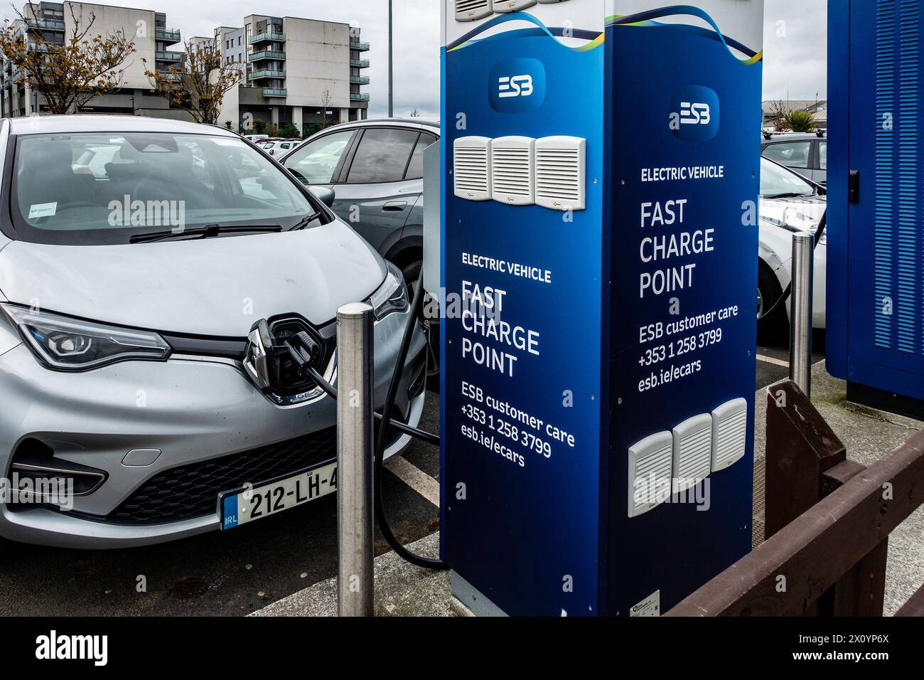 ESB Fast charge point, Dublin, Irlande. Banque D'Images