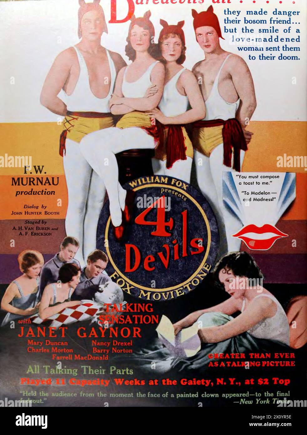 Publicité pour le film 4 Devils Banque D'Images