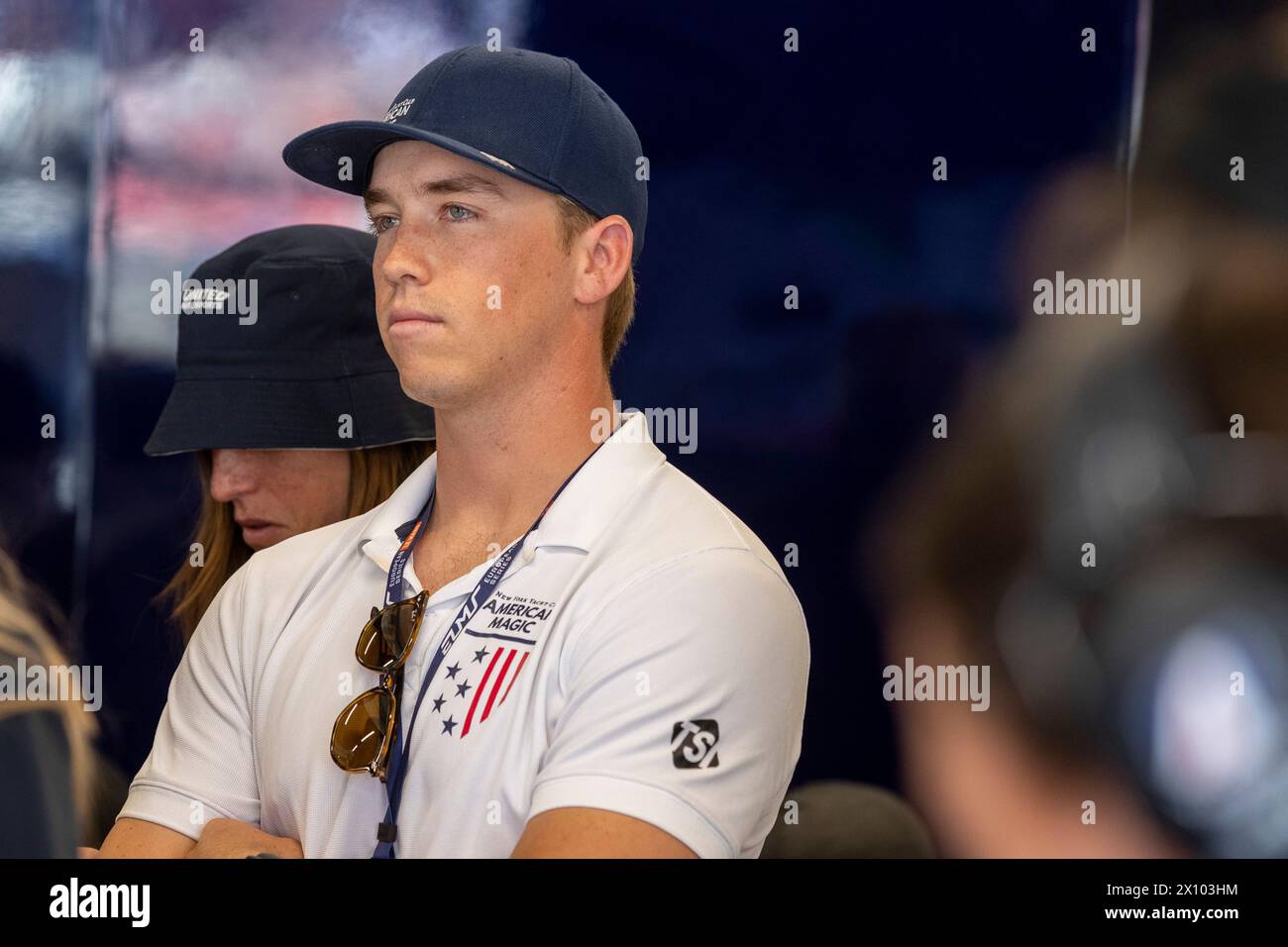 MONTMELO, Espagne. 14 avril 2024. MEMBRE AMERICAN MAGIC NEW YORK YACHT CLUB INVITANT CHEZ UNITED AUTOSPORTS (GBR) PENDANT LES 4 HEURES DE BARCELONE, PREMIÈRE COURSE DE LA SÉRIE EUROPÉENNE LE MANS 2024 AU CIRCUIT DE BARCELONA-CATALUNYA, MONTMELO (ESP), 12-14/2024 AVRIL - PHOTO LAURENT CARTALADE/AGENCE MPS CRÉDIT MPS AGENCE/ALAMY LIVE NEWS Banque D'Images