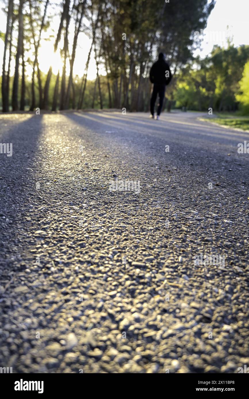 Détail de jeune homme faisant du sport dans la nature Banque D'Images