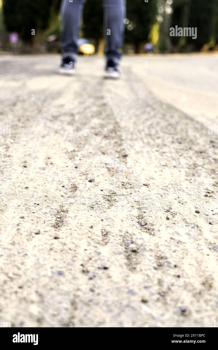 Détail de jeune homme faisant du sport dans la nature Banque D'Images