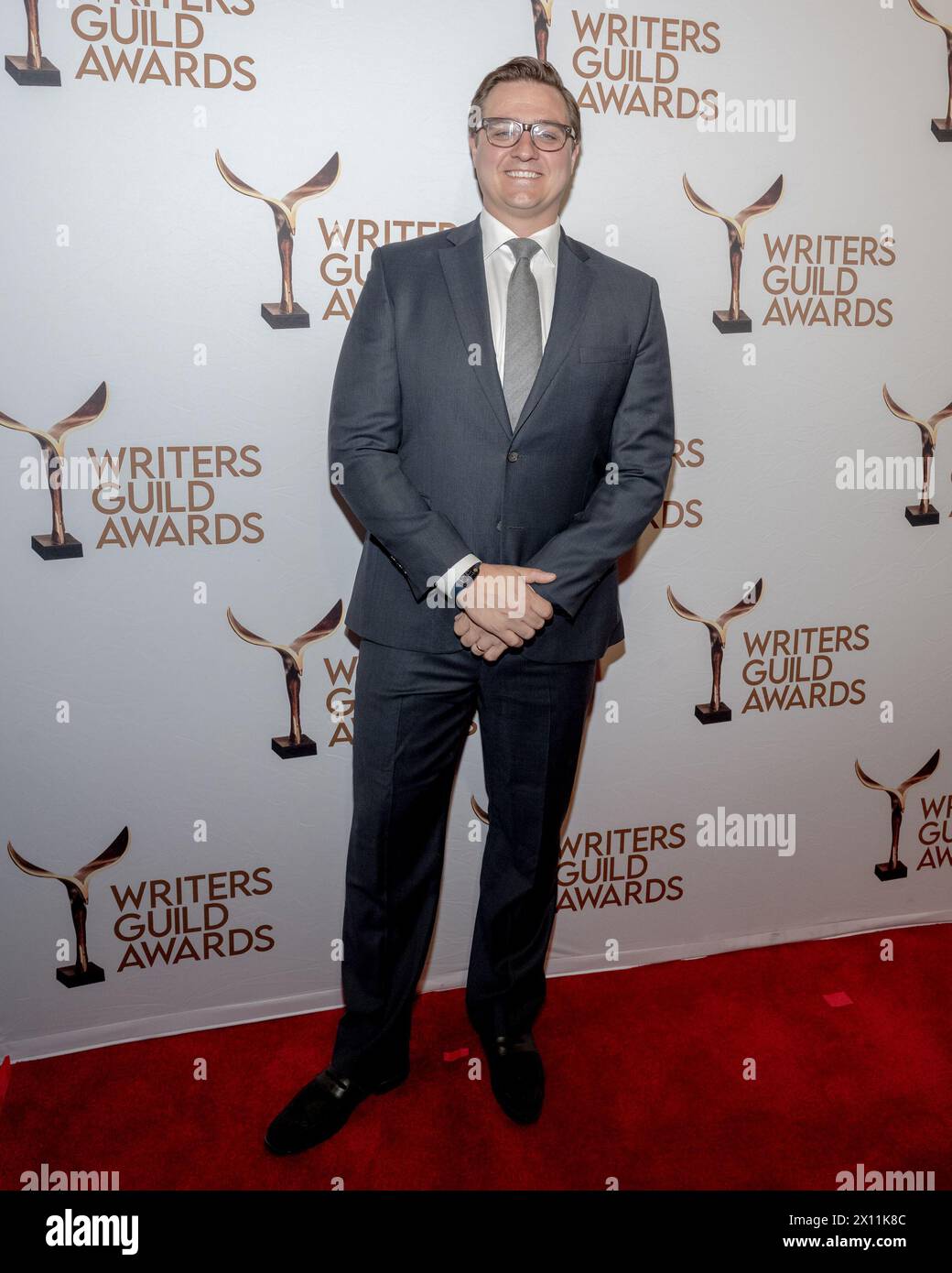 New York, États-Unis. 14 avril 2024. Chris Hayes assiste aux Writers Guild Awards à l'Edison Ballroom à New York, New York, le 14 avril 2024. (Photo de Gabriele Holtermann/Sipa USA) crédit : Sipa USA/Alamy Live News Banque D'Images