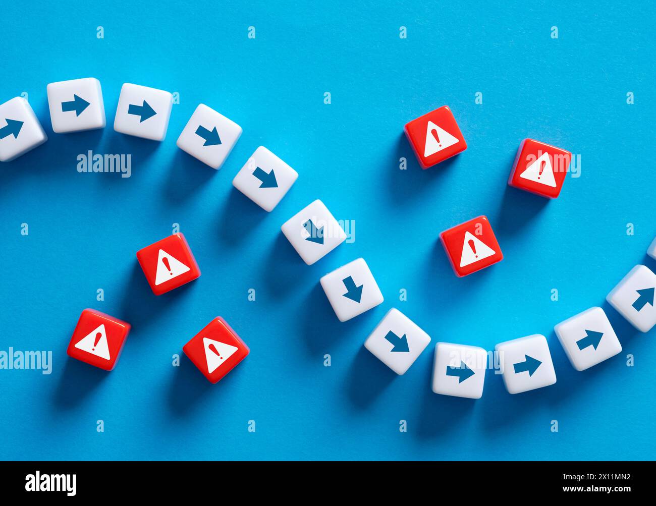 Pour éviter les risques, les dangers ou les menaces dans les affaires. Aversion au risque ou gestion du risque. Banque D'Images