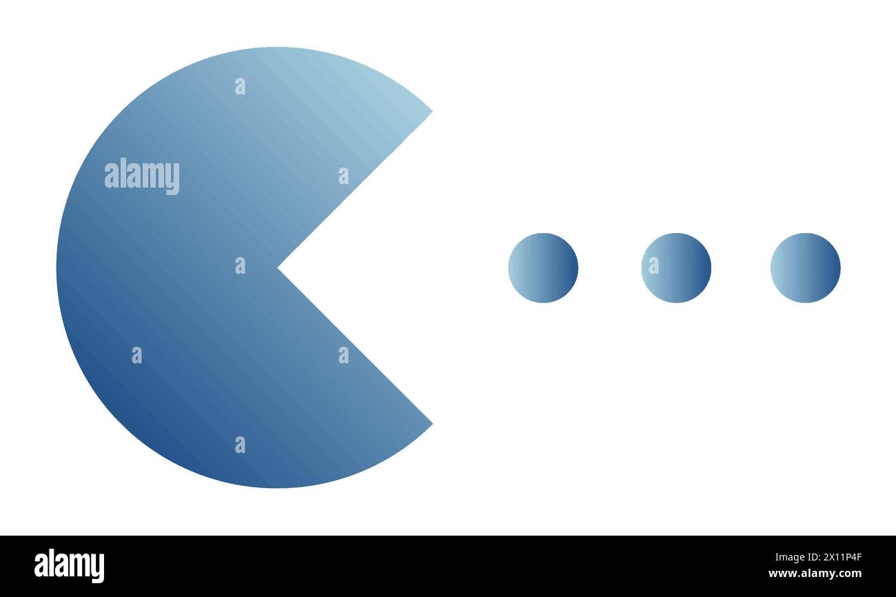 Illustration bleue d'un jeu d'arcade rétro, illustrations thématiques Illustration de Vecteur