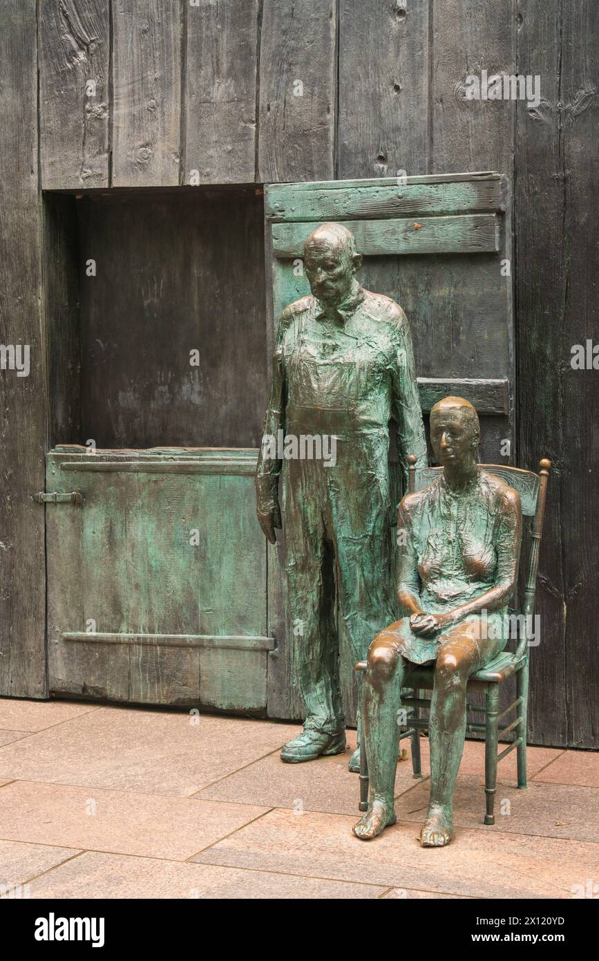 Sculptures en bronze au Franklin Delano Roosevelt Memorial, mémorial présidentiel à Washington D.C. Banque D'Images