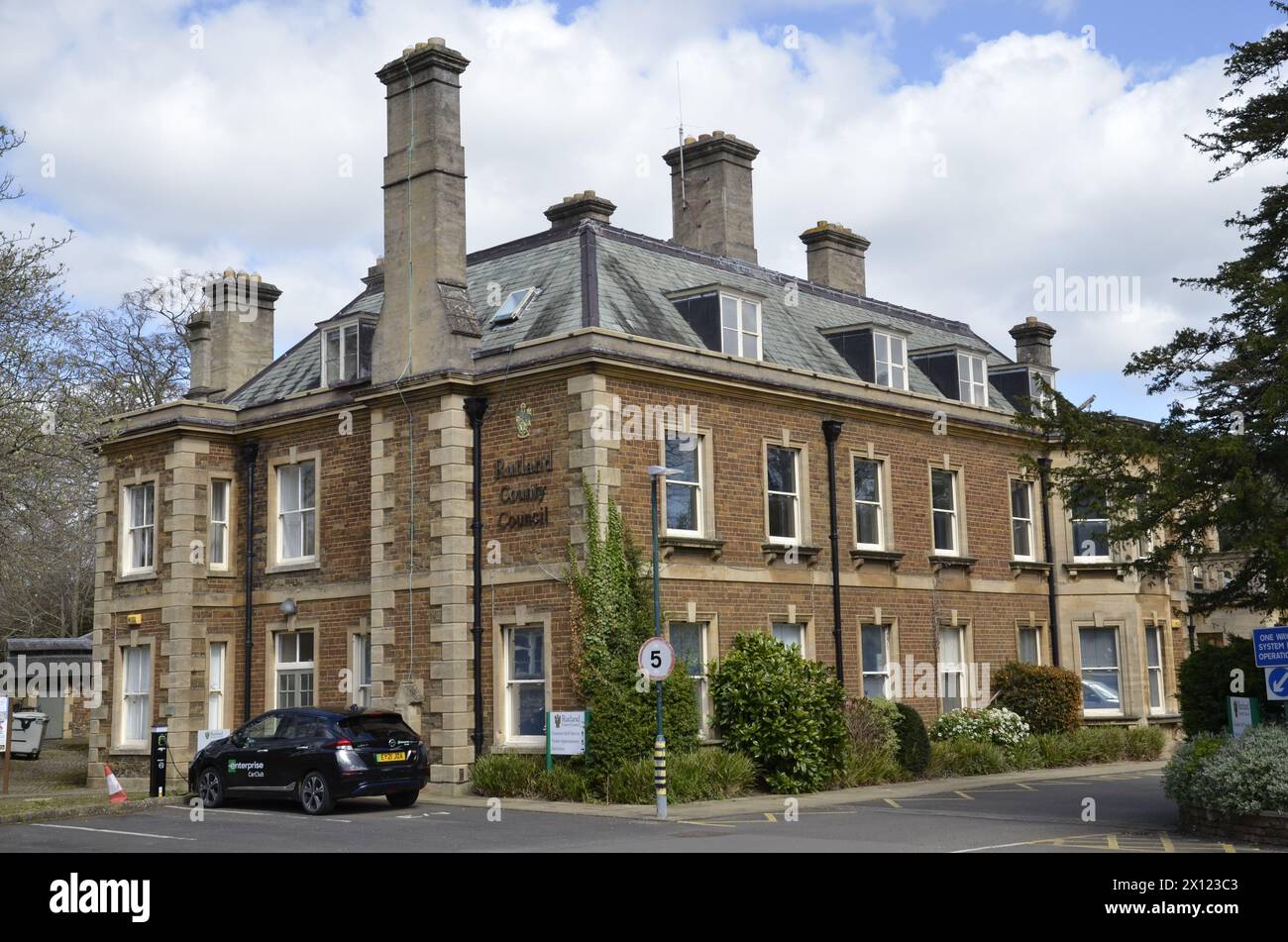 Les bureaux du conseil du comté de Rutland à Oakham, Rutland Banque D'Images