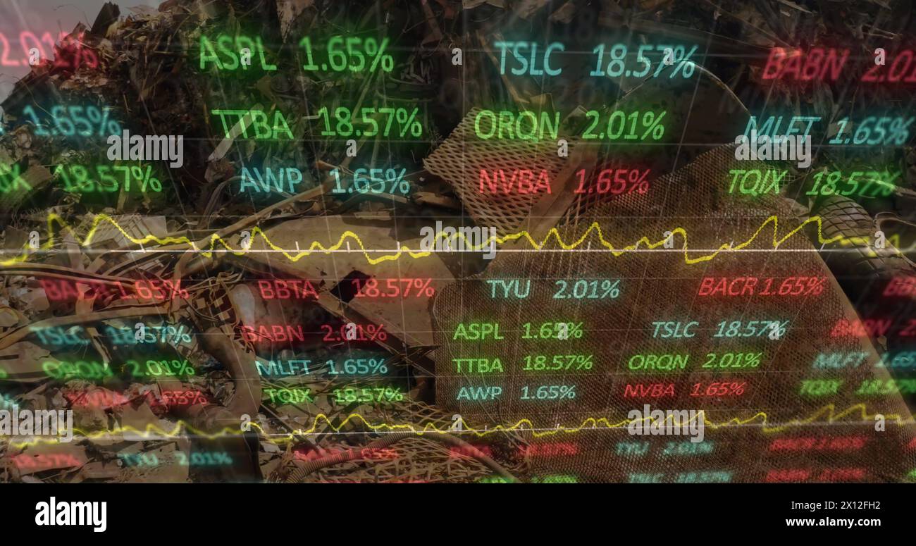Image du traitement des données sur vidage des ordures Banque D'Images