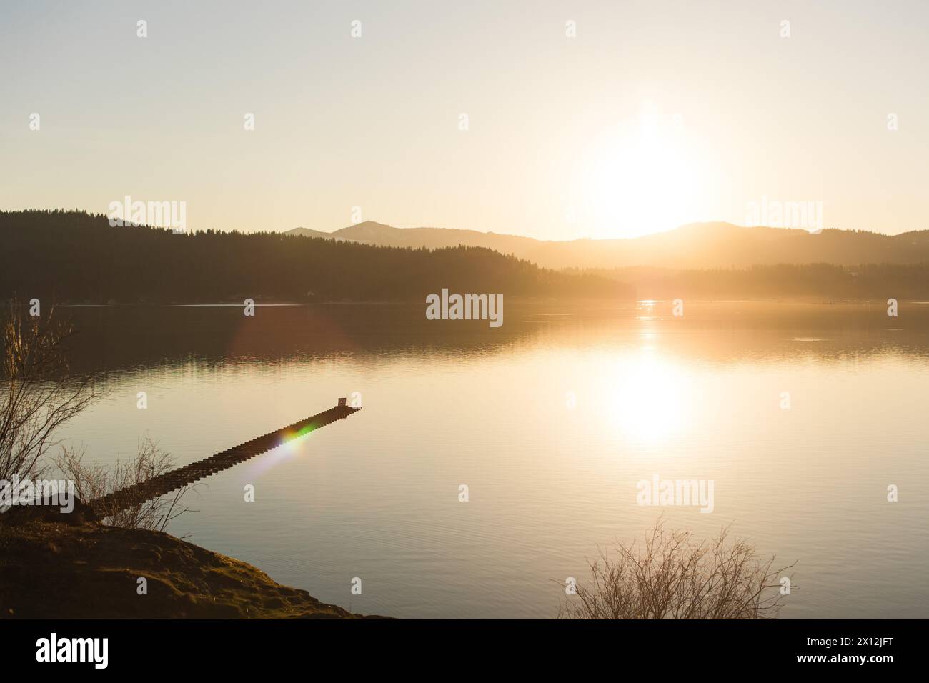 Lac Idaho Nord au coucher du soleil Banque D'Images