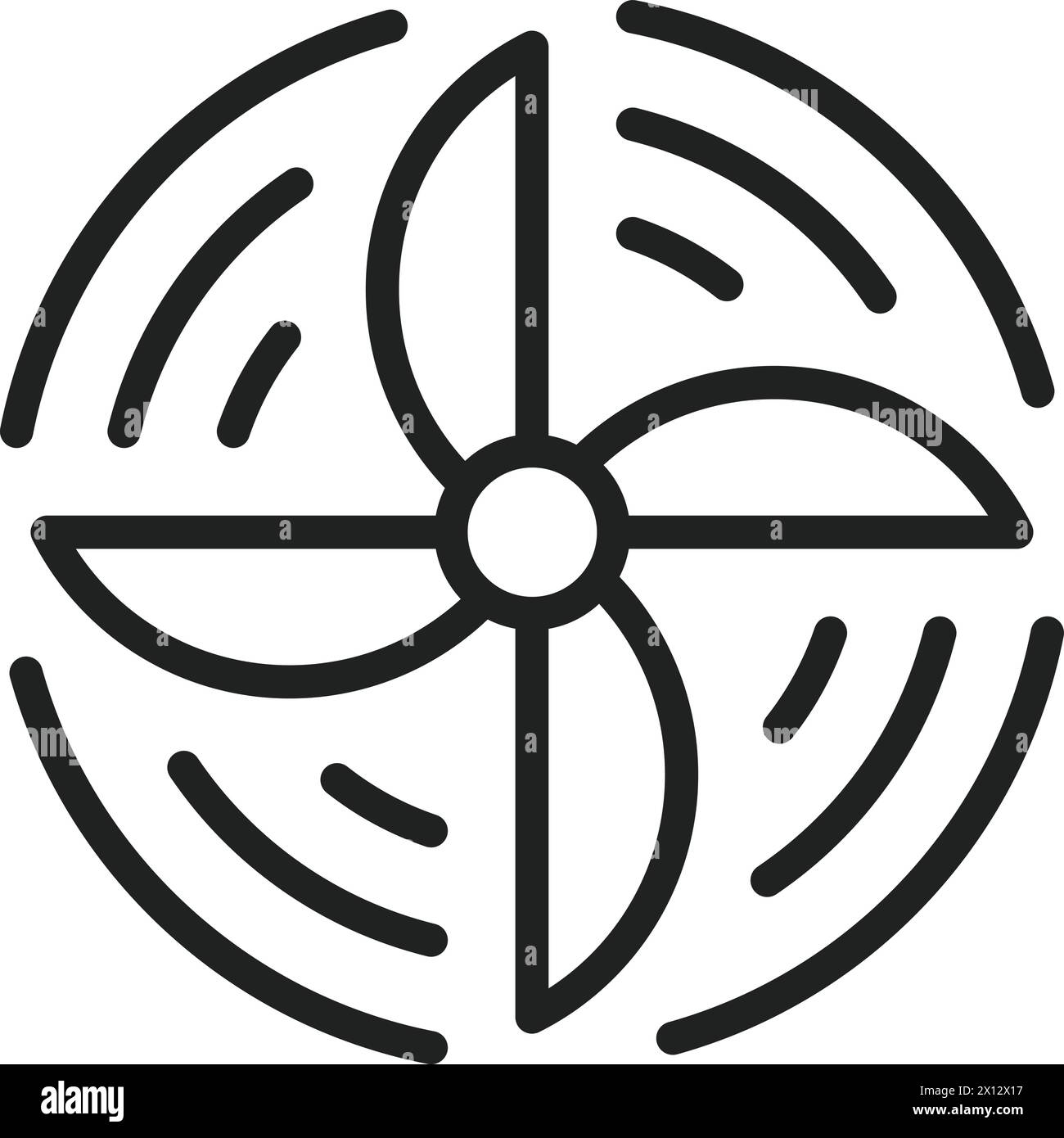 Image vectorielle de l'icône Propeller. Convient pour les applications mobiles, les applications Web et les supports d'impression. Illustration de Vecteur
