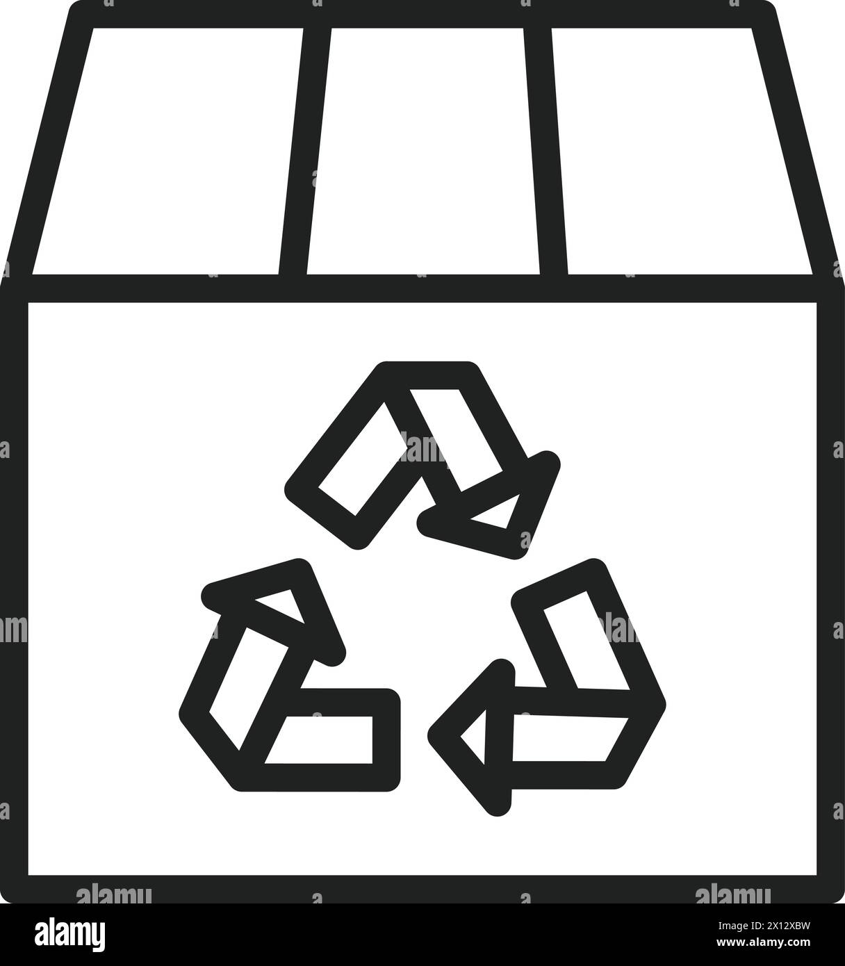 Image vectorielle d'icône de boîte de recyclage. Convient pour les applications mobiles, les applications Web et les supports d'impression. Illustration de Vecteur