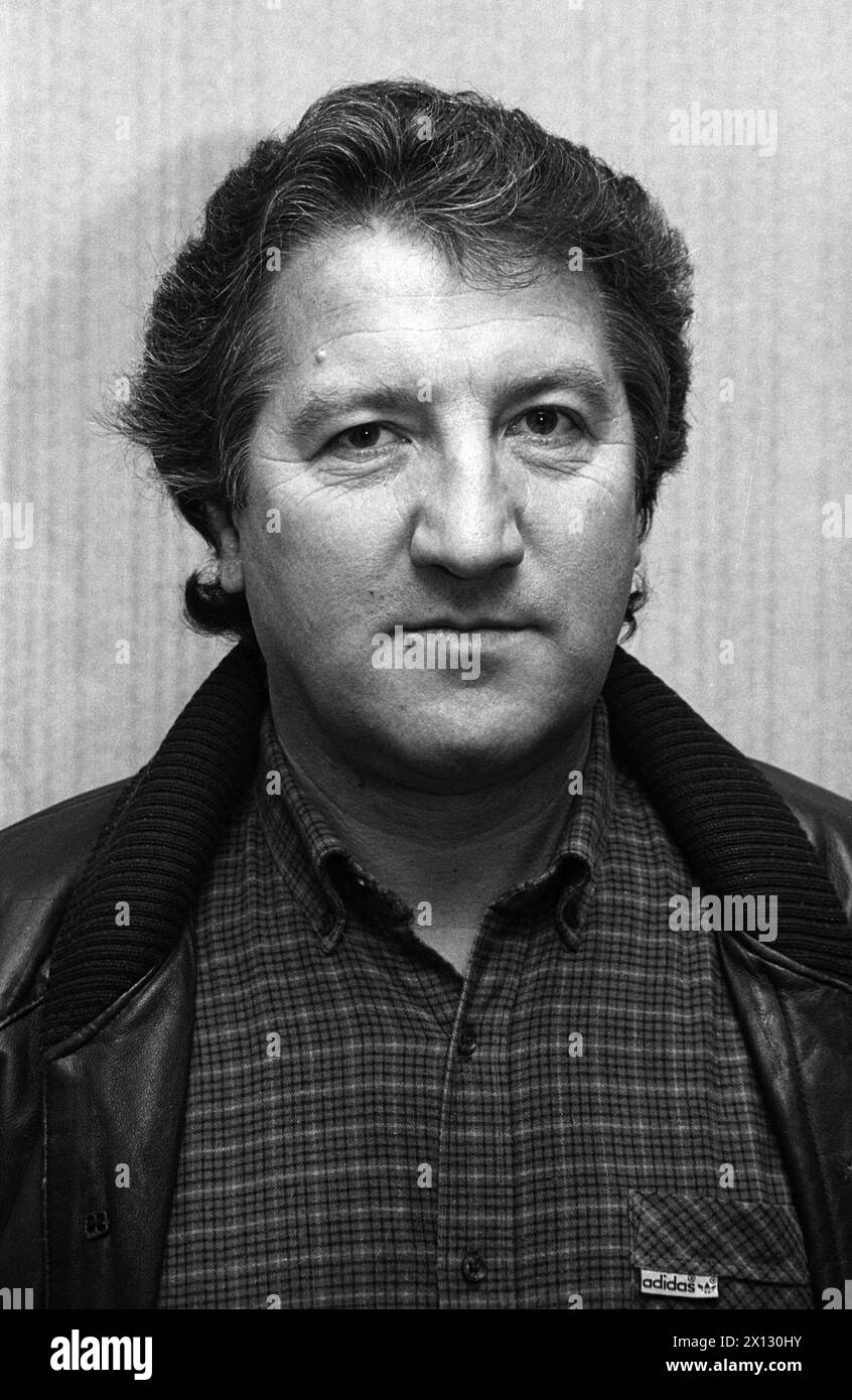 Adolf Blutsch, entraîneur du club de football autrichien GAK, capturé à Vienne le 15 décembre 1986. - 19861215 PD0007 - Rechteinfo : droits gérés (RM) Banque D'Images
