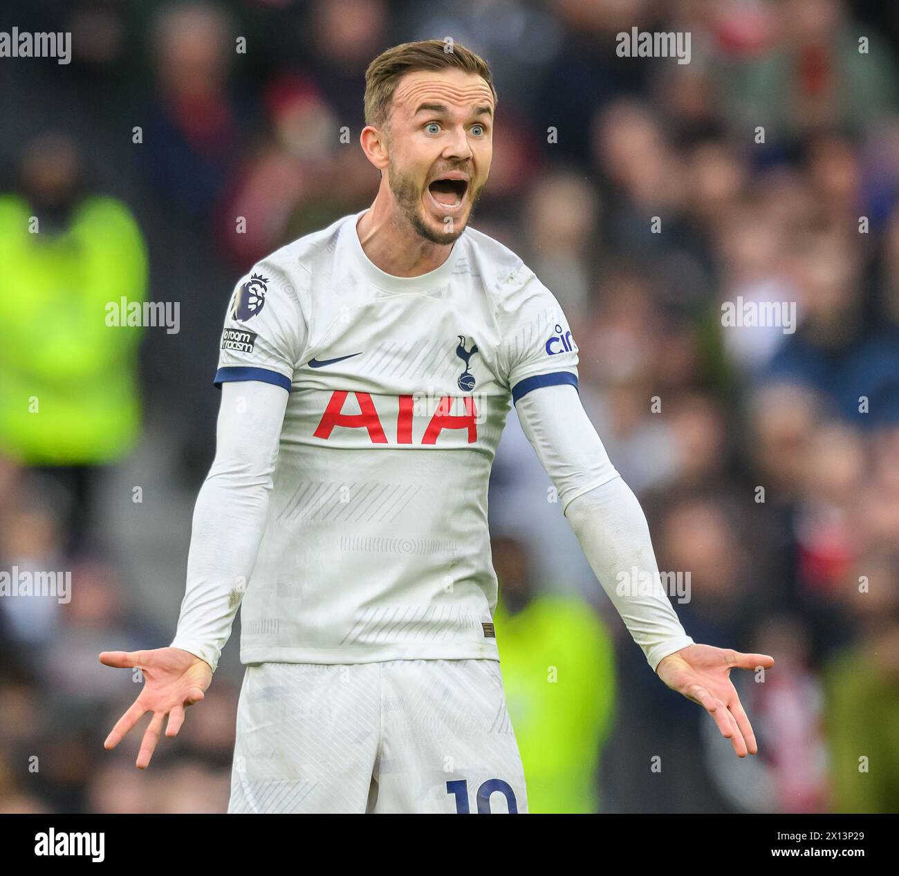 07 avril 2024 - Tottenham Hotspur v Nottingham Forest - premier League - Tottenham Hotspur Stadium. James Maddison en action. Image : Mark pain / Alamy Live News Banque D'Images